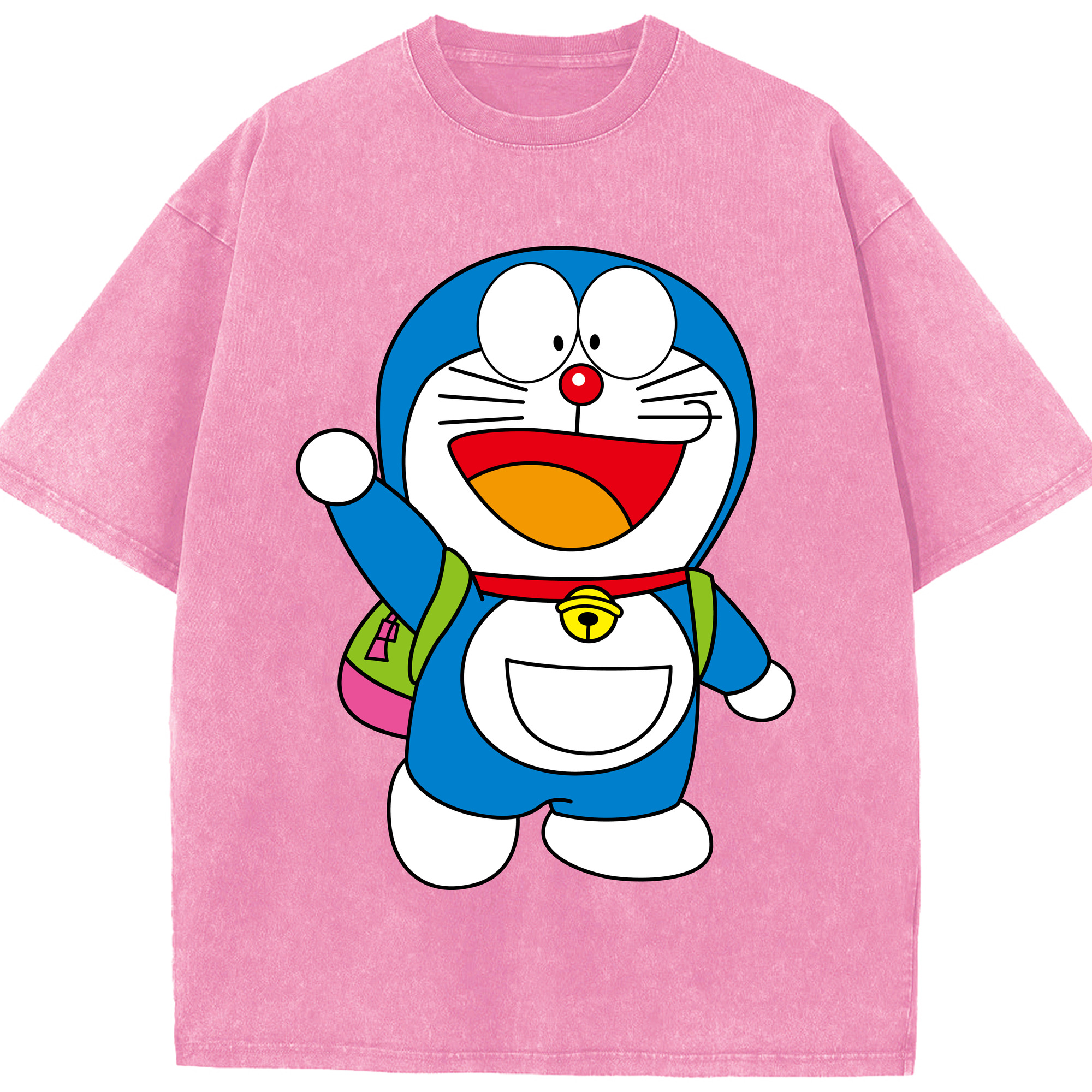 （画像用） ドラえもん Doraemon 綿100% ヴィンテージ風 半袖Tシャツ（フロントプリント）